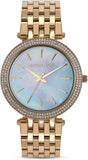 Buy Shop Michael Kors Darci Analog Mother of Pearl Green Dial Gold Steel Strap Watch For Women - MK3498 USA Online