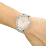 Buy Shop Michael Kors Darci Analog Pink Dial Silver Mesh Bracelet Watch For Women - MK4518 USA Online