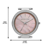 Buy Shop Michael Kors Darci Analog Pink Dial Silver Mesh Bracelet Watch For Women - MK4518 USA Online