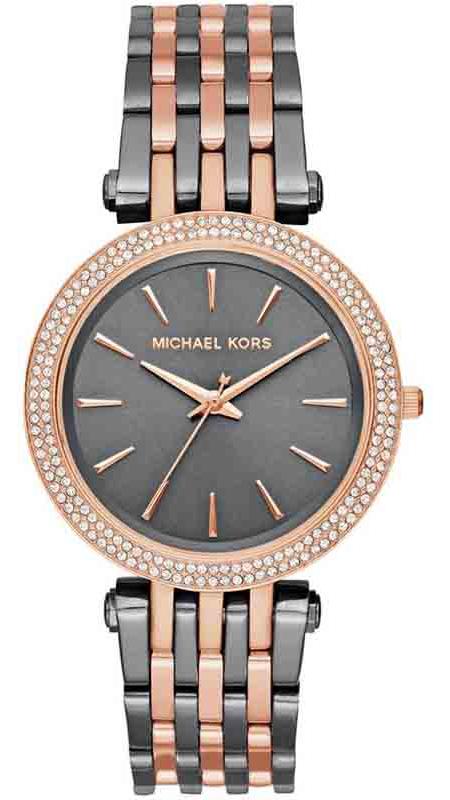 Buy Shop Michael Kors Darci Analog Quartz Grey Dial Two Tone Steel Strap Watch For Women - MK3584 USA Online