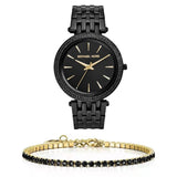 Buy Shop Michael Kors Darci Black Dial Black Steel Strap Watch for Women - MK3337 USA Online