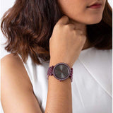 Buy Shop Michael Kors Darci Black Dial Purple Steel Strap Watch for Women - MK3554 USA Online