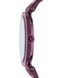 Buy Shop Michael Kors Darci Black Dial Purple Steel Strap Watch for Women - MK3554 USA Online