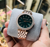 Buy Shop Michael Kors Darci Black Dial Rose Gold Steel Strap Watch for Women - MK3402 USA Online