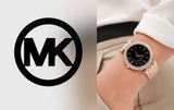 Buy Shop Michael Kors Darci Black Dial Rose Gold Steel Strap Watch for Women - MK3402 USA Online