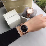 Buy Shop Michael Kors Darci Black Dial Rose Gold Steel Strap Watch for Women - MK3402 USA Online
