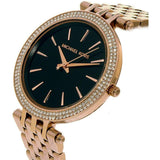 Buy Shop Michael Kors Darci Black Dial Rose Gold Steel Strap Watch for Women - MK3402 USA Online