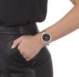 Buy Shop Michael Kors Darci Blue Dial Gold Steel Strap Watch for Women - MK3406 USA Online