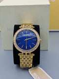 Buy Shop Michael Kors Darci Blue Dial Gold Steel Strap Watch for Women - MK3406 USA Online