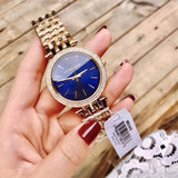Buy Shop Michael Kors Darci Blue Dial Gold Steel Strap Watch for Women - MK3406 USA Online