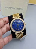 Buy Shop Michael Kors Darci Blue Dial Gold Steel Strap Watch for Women - MK3406 USA Online