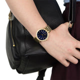 Buy Shop Michael Kors Darci Blue Dial Gold Steel Strap Watch for Women - MK3406 USA Online