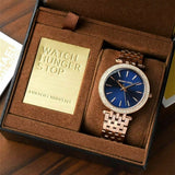 Buy Shop Michael Kors Darci Blue Dial Gold Steel Strap Watch for Women - MK3406 USA Online