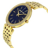 Buy Shop Michael Kors Darci Blue Dial Gold Steel Strap Watch for Women - MK3406 USA Online