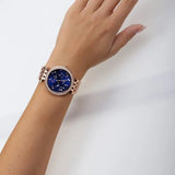 Buy Shop Michael Kors Darci Blue Dial Rose Gold Steel Strap Watch for Women - MK3728 USA Online