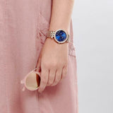 Buy Shop Michael Kors Darci Blue Dial Rose Gold Steel Strap Watch for Women - MK3728 USA Online
