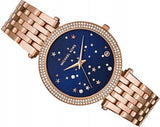Buy Shop Michael Kors Darci Blue Dial Rose Gold Steel Strap Watch for Women - MK3728 USA Online