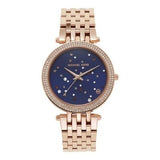 Buy Shop Michael Kors Darci Blue Dial Rose Gold Steel Strap Watch for Women - MK3728 USA Online
