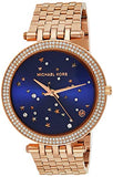 Buy Shop Michael Kors Darci Blue Dial Rose Gold Steel Strap Watch for Women - MK3728 USA Online