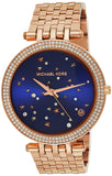 Buy Shop Michael Kors Darci Blue Dial Rose Gold Steel Strap Watch for Women - MK3728 USA Online