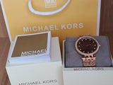 Buy Shop Michael Kors Darci Brown Dial Rose Gold Stainless Steel Strap Watch for Women - MK3217 USA Online