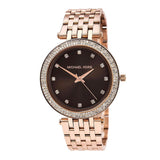 Buy Shop Michael Kors Darci Brown Dial Rose Gold Stainless Steel Strap Watch for Women - MK3217 USA Online