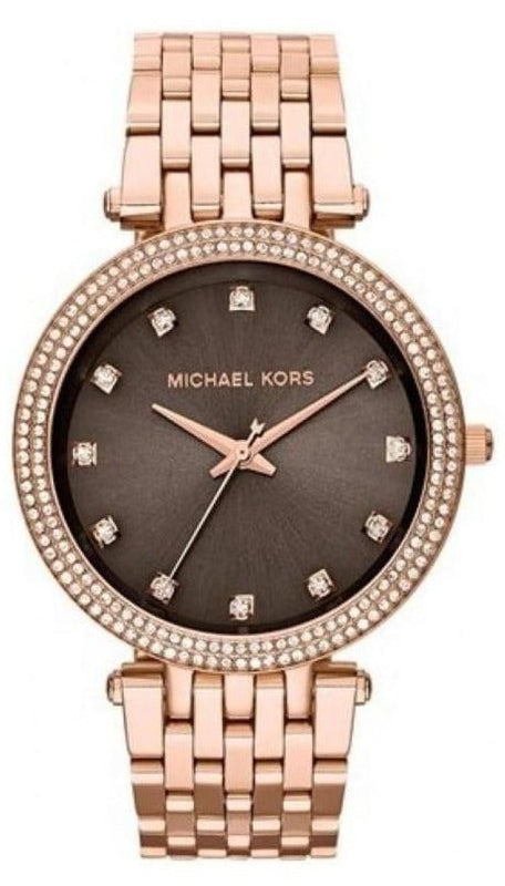 Buy Shop Michael Kors Darci Brown Dial Rose Gold Stainless Steel Strap Watch for Women - MK3217 USA Online