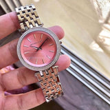 Buy Shop Michael Kors Darci Crystal Pink Dial Silver Stainless Steel Strap Watch for Women - MK3352 USA Online
