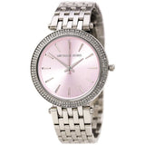 Buy Shop Michael Kors Darci Crystal Pink Dial Silver Stainless Steel Strap Watch for Women - MK3352 USA Online