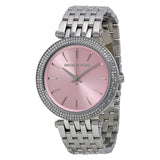 Buy Shop Michael Kors Darci Crystal Pink Dial Silver Stainless Steel Strap Watch for Women - MK3352 USA Online