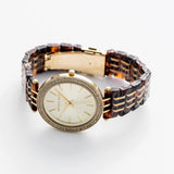 Buy Shop Michael Kors Darci Gold Dial Brown Two Tone Steel Strap Watch for Women - MK4326 USA Online