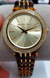 Buy Shop Michael Kors Darci Gold Dial Brown Two Tone Steel Strap Watch for Women - MK4326 USA Online