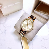 Buy Shop Michael Kors Darci Gold Dial Brown Two Tone Steel Strap Watch for Women - MK4326 USA Online