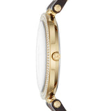 Buy Shop Michael Kors Darci Gold Dial Brown Two Tone Steel Strap Watch for Women - MK4326 USA Online
