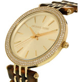 Buy Shop Michael Kors Darci Gold Dial Brown Two Tone Steel Strap Watch for Women - MK4326 USA Online