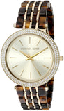 Buy Shop Michael Kors Darci Gold Dial Brown Two Tone Steel Strap Watch for Women - MK4326 USA Online