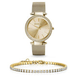 Buy Shop Michael Kors Darci Gold Dial Gold Mesh Bracelet Watch for Women - MK3368 USA Online