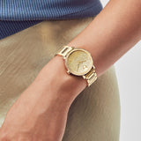 Buy Shop Michael Kors Darci Gold Dial Gold Steel Strap Watch for Women - MK3398 USA Online