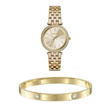 Buy Shop Michael Kors Darci Gold Dial Gold Steel Strap Watch for Women - MK3430 USA Online