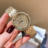 Buy Shop Michael Kors Darci Gold Dial Gold Steel Strap Watch for Women - MK3438 USA Online