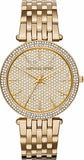 Buy Shop Michael Kors Darci Gold Dial Gold Steel Strap Watch for Women - MK3438 USA Online