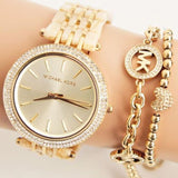 Buy Shop Michael Kors Darci Gold Dial Gold Steel Strap Watch for Women - MK4325 USA Online
