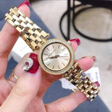 Buy Shop Michael Kors Darci Gold Dial with Diamonds Gold Steel Strap Watch for Women - MK3295 USA Online