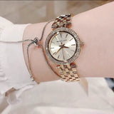 Buy Shop Michael Kors Darci Gold Dial with Diamonds Gold Steel Strap Watch for Women - MK3295 USA Online