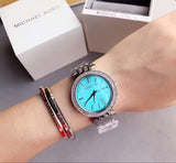 Buy Shop Michael Kors Darci Mother of Pearl Blue Dial Silver Steel Strap Watch for Women - MK3515 USA Online