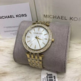 Buy Shop Michael Kors Darci Mother of Pearl Dial Gold Steel Strap Watch for Women - MK3219 USA Online