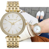 Buy Shop Michael Kors Darci Mother of Pearl Dial Gold Steel Strap Watch for Women - MK3219 USA Online