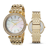Buy Shop Michael Kors Darci Mother of Pearl Dial Gold Steel Strap Watch for Women - MK3219 USA Online
