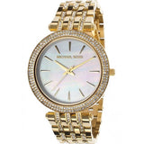 Buy Shop Michael Kors Darci Mother of Pearl Dial Gold Steel Strap Watch for Women - MK3219 USA Online