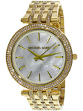 Buy Shop Michael Kors Darci Mother of Pearl Dial Gold Steel Strap Watch for Women - MK3219 USA Online